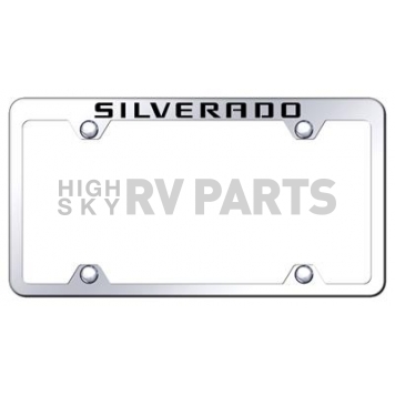 Automotive Gold License Plate Frame - Silver Stainless Steel - TFWSILEC