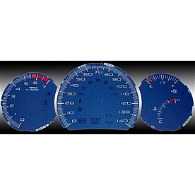 US Speedo Gauge Face Overlay - Blue Daytime Color/ White Letter Color - GP084