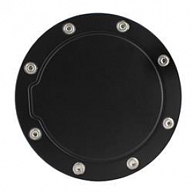 Bully Truck Fuel Door Cover - Powder Coated Black Aluminum - BBS-2302