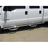 N-Fab Nerf Bar - Truck Wheel to Wheel Polished Stainless Steel Round - F99100CC-SS