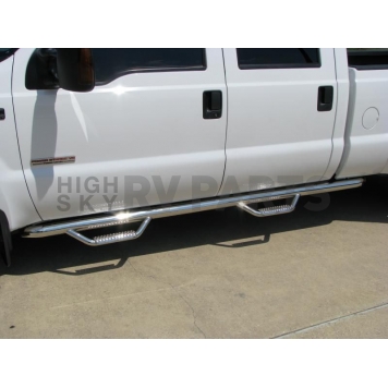 N-Fab Nerf Bar - Truck Wheel to Wheel Polished Stainless Steel Round - F99100CC-SS