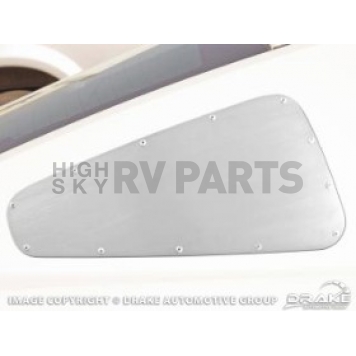 Drake Automotive Window Louver - Rear Window Aluminum Silver - 5R3Z297967