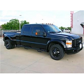 N-Fab Nerf Bar - Truck Wheel to Wheel Black Matte Textured Powder Coated Steel Round - F99115CC-6-TX