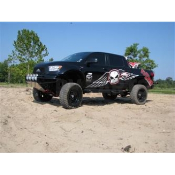 N-Fab Nerf Bar - Truck Wheel to Wheel Black Matte Textured Powder Coated Steel Round - T0786CC-TX