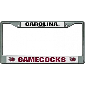 POWERDECAL License Plate Frame - Carolina Gamecocks Name Zinc - FC120103