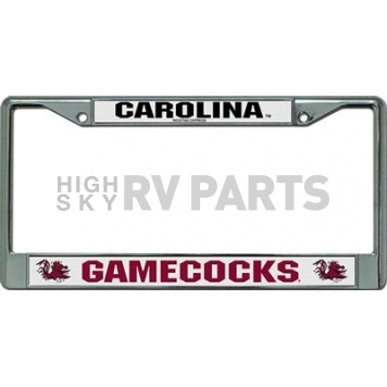 POWERDECAL License Plate Frame - Carolina Gamecocks Name Zinc - FC120103