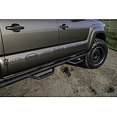N-Fab Nerf Bar - Truck Wheel to Wheel Black Matte Textured Powder Coated Steel Round - T1589CC-TX