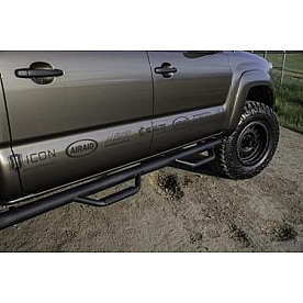 N-Fab Nerf Bar - Truck Wheel to Wheel Black Matte Textured Powder Coated Steel Round - T1589CC-TX