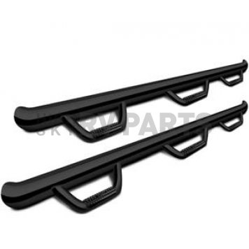 N-Fab Nerf Bar - Truck Wheel to Wheel Black Matte Textured Powder Coated Steel Round - T1690CC-6-TX