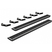 N-Fab Running Board Black Textured Powder Coated Aluminum Stationary - GFC19CC-TX