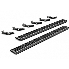 N-Fab Running Board Black Textured Powder Coated Aluminum Stationary - GFC19CC-TX