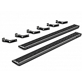 N-Fab Running Board Black Textured Powder Coated Aluminum Stationary - GFF19TV-TX