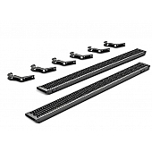 N-Fab Running Board - Box Board - Black Textured Powder Coated Aluminum - GFF19VR-TX