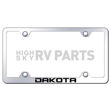 Automotive Gold License Plate Frame - Silver Stainless Steel - LFWDAKEC