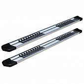 Raptor Series Running Board Brushed Aluminum Stationary - 17040367