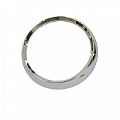 Omix-Ada Headlight Bezel - Steel Silver Single - 1241903
