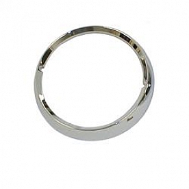 Omix-Ada Headlight Bezel - Steel Silver Single - 1241903