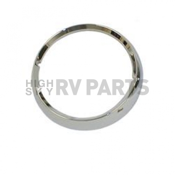 Omix-Ada Headlight Bezel - Steel Silver Single - 1241903