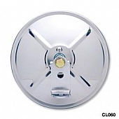 K-Source Exterior Mirror Manual Round Silver Single - CL060
