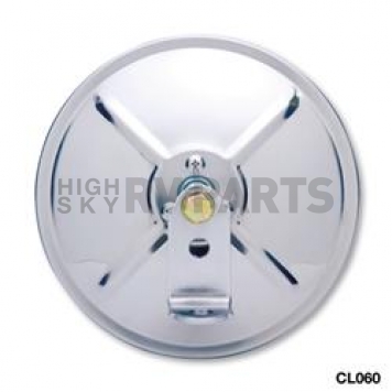 K-Source Exterior Mirror Manual Round Silver Single - CL060