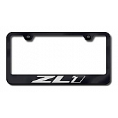 Automotive Gold License Plate Frame - Black Stainless Steel - LFZL1EB