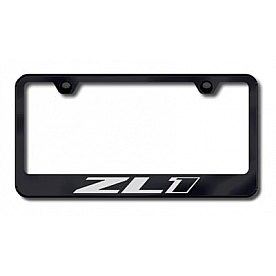 Automotive Gold License Plate Frame - Black Stainless Steel - LFZL1EB