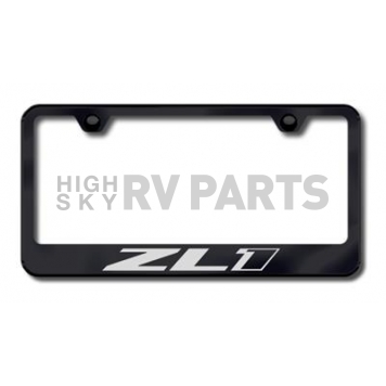 Automotive Gold License Plate Frame - Black Stainless Steel - LFZL1EB