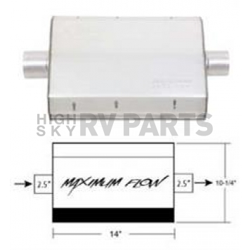 Hooker Headers Maximum Flow Exhaust Muffler - 21614HKR