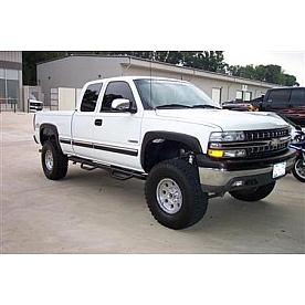 N-Fab Nerf Bar - Truck Wheel to Wheel Black Gloss Powder Coated Steel Round - C9989QC
