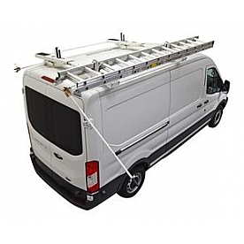 KargoMaster Ladder Rack Drop Down Mechanism White Steel - 4097M