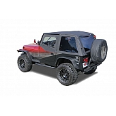 Rampage Soft Top - Black Diamond Fastback Top Sailcloth Fabric - 109435