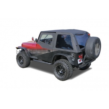 Rampage Soft Top - Black Diamond Fastback Top Sailcloth Fabric - 109435