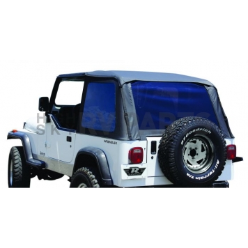 Rampage Soft Top - Black Diamond Fastback Top Sailcloth Fabric - 109435-1