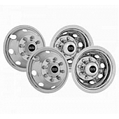 Pacific Dualies Wheel Simulator - Stainless Steel Front And Rear - Set Of 4 - 44-1808