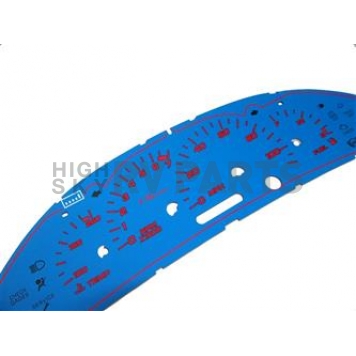 US Speedo Gauge Face Overlay - Blue Daytime Color/ White Letter Color - SUN034