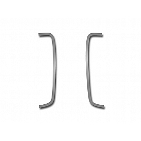 American Car Craft Interior Door Handle Cover - Silver Stainless Steel Set Of 2 - 101012