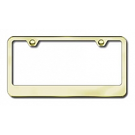 Automotive Gold License Plate Frame - Gold Stainless Steel - LF462G