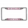 Fan Mat License Plate Frame - University Of Wisconsin Logo Metal - 14934
