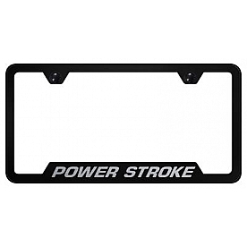 Automotive Gold License Plate Frame - Black Stainless Steel - GFPWREB