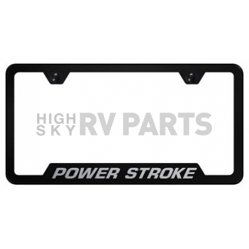 Automotive Gold License Plate Frame - Black Stainless Steel - GFPWREB