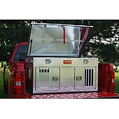 Owens Products Dog Box - Double Compartment Aluminum Single Door - 55006