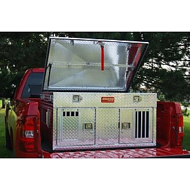 Owens Products Dog Box - Double Compartment Aluminum Single Door - 55006