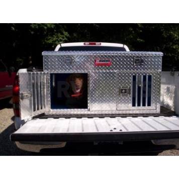 Owens Products Dog Box - Double Compartment Aluminum Single Door - 55006-1