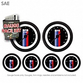 Aurora Instuments Gauge Face Overlay - Fiber Black Daytime Color/ White Letter Color - 8296