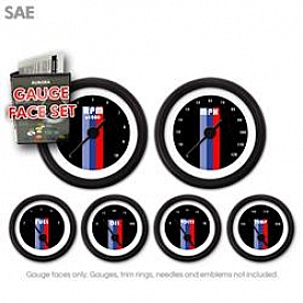 Aurora Instuments Gauge Face Overlay - Fiber Black Daytime Color/ White Letter Color - 8296