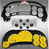 US Speedo Gauge Face Overlay - Yellow Daytime Color/ Black Letter Color - PLK0643D
