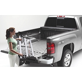 Roll-N-Lock Bed Cargo Divider Flip-Up Aluminum Black - CM122