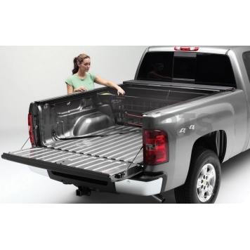 Roll-N-Lock Bed Cargo Divider Flip-Up Aluminum Black - CM226-2