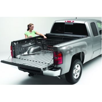 Roll-N-Lock Bed Cargo Divider Flip-Up Aluminum Black - CM271-1