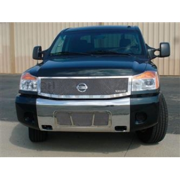T-Rex Truck Products Grille Insert - Mesh Rectangular Polished Stainless Steel - 54779